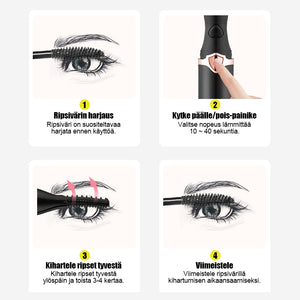 Sähköinen ripsien taivutin, välittömästi kiehtova ✨ Räpyttele ja häikäise! 👁️