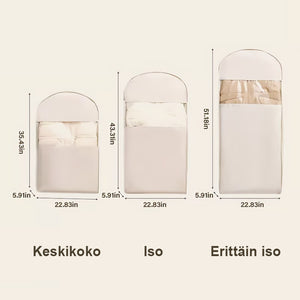 👕Tilaa säästävä roikkuva tasku, jossa on itsestään pakkautuva vetoketju