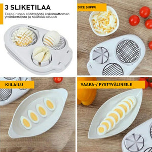 3-in-1 monitoiminen munaleikkuri