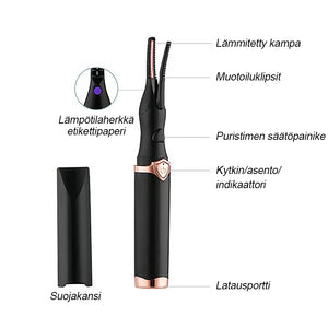 Sähköinen ripsien taivutin, välittömästi kiehtova ✨ Räpyttele ja häikäise! 👁️
