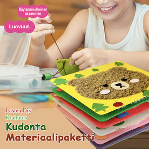 DIY brodeerattu nukkesetti