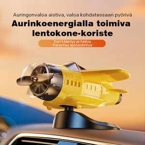 Aurinkoenergialla toimiva lentokoneen muotoinen auton koriste