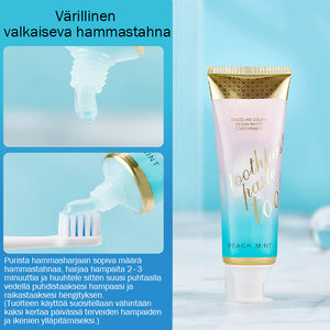 Värillinen valkaiseva hammastahna