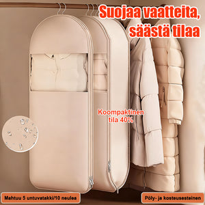 👕Tilaa säästävä roikkuva tasku, jossa on itsestään pakkautuva vetoketju