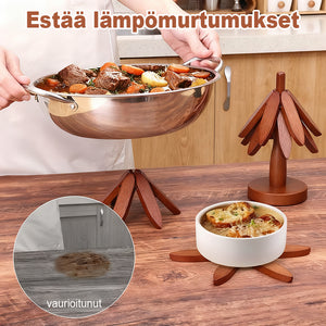 Laadukkaat lämmönkestävät luonnonpuiset lasinaluset