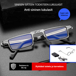 Taitettavat anti-blue light -ruuvittomat lukulasit
