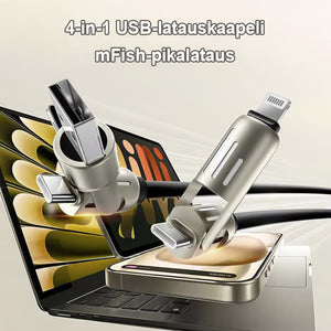 🔥4 in 1 USB-latauskaapeli MAX 240W pikalataus🔥