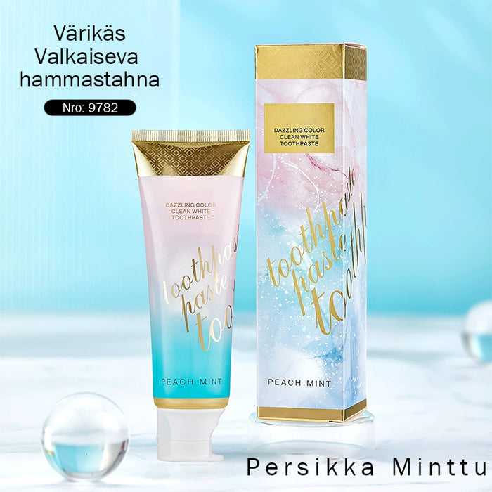 Värillinen valkaiseva hammastahna
