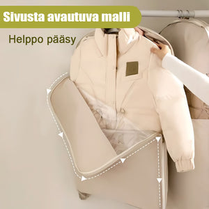 👕Tilaa säästävä roikkuva tasku, jossa on itsestään pakkautuva vetoketju