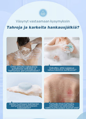Silikoni Kylpyamme vyö kuorintaharja