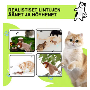 Simuloitu sähköinen lintukissalelu, jossa räpyttelevät siivet