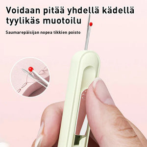 2-in-1 neulanlangoitin ja saumanleikkuutyökalu