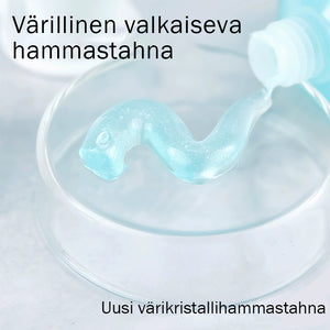 Värillinen valkaiseva hammastahna