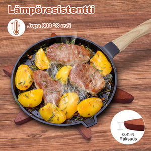 Laadukkaat lämmönkestävät luonnonpuiset lasinaluset
