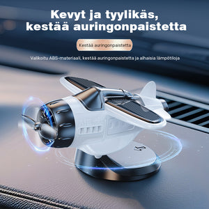 Aurinkoenergialla toimiva lentokoneen muotoinen auton koriste