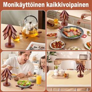 Laadukkaat lämmönkestävät luonnonpuiset lasinaluset