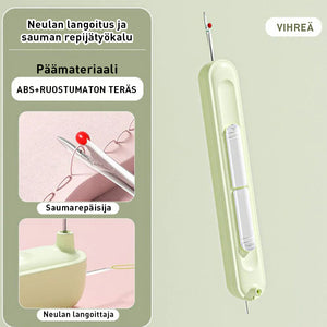 2-in-1 neulanlangoitin ja saumanleikkuutyökalu