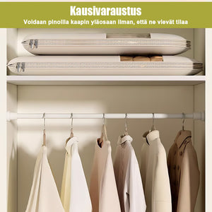 👕Tilaa säästävä roikkuva tasku, jossa on itsestään pakkautuva vetoketju