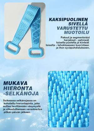 Silikoni Kylpyamme vyö kuorintaharja