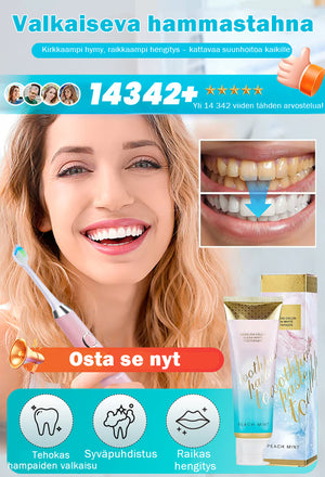 Värillinen valkaiseva hammastahna