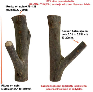Luonnon puun oksa seinäkoukku