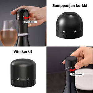 Viinipullon tyhjiötulppa