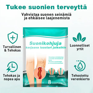 Paikalliset laastarit kohonneille suonille