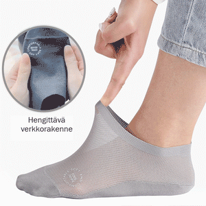 Erittäin ohut vuoratut näkymätön liukumattomat sukat