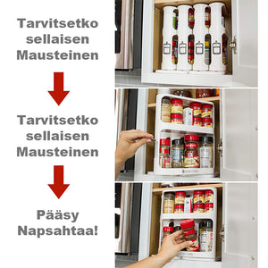 Säilytyshylly ruoalle tai mausteille